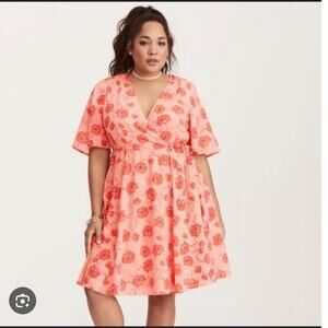 Torrid Georgette Wrap Dress 28 4XL